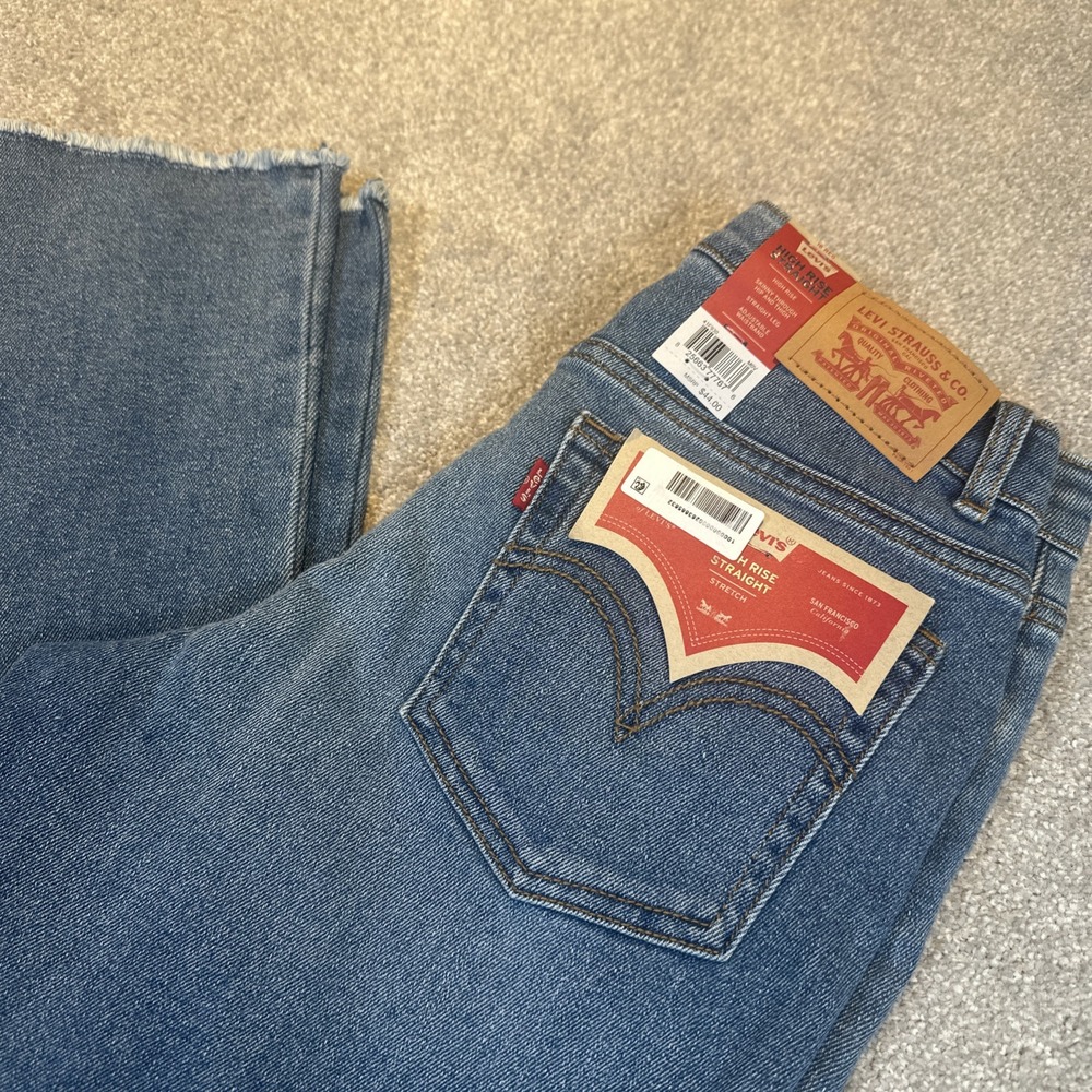 Levi Strauss & Co. High Rise Straight Youth 16 New Girls